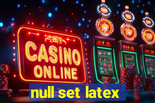 null set latex